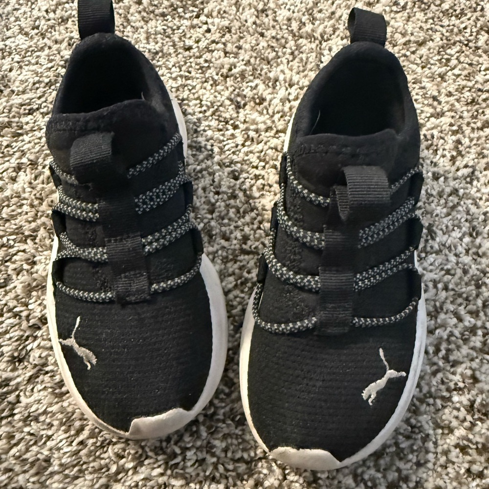 Puma Kids Black and White Sneakers